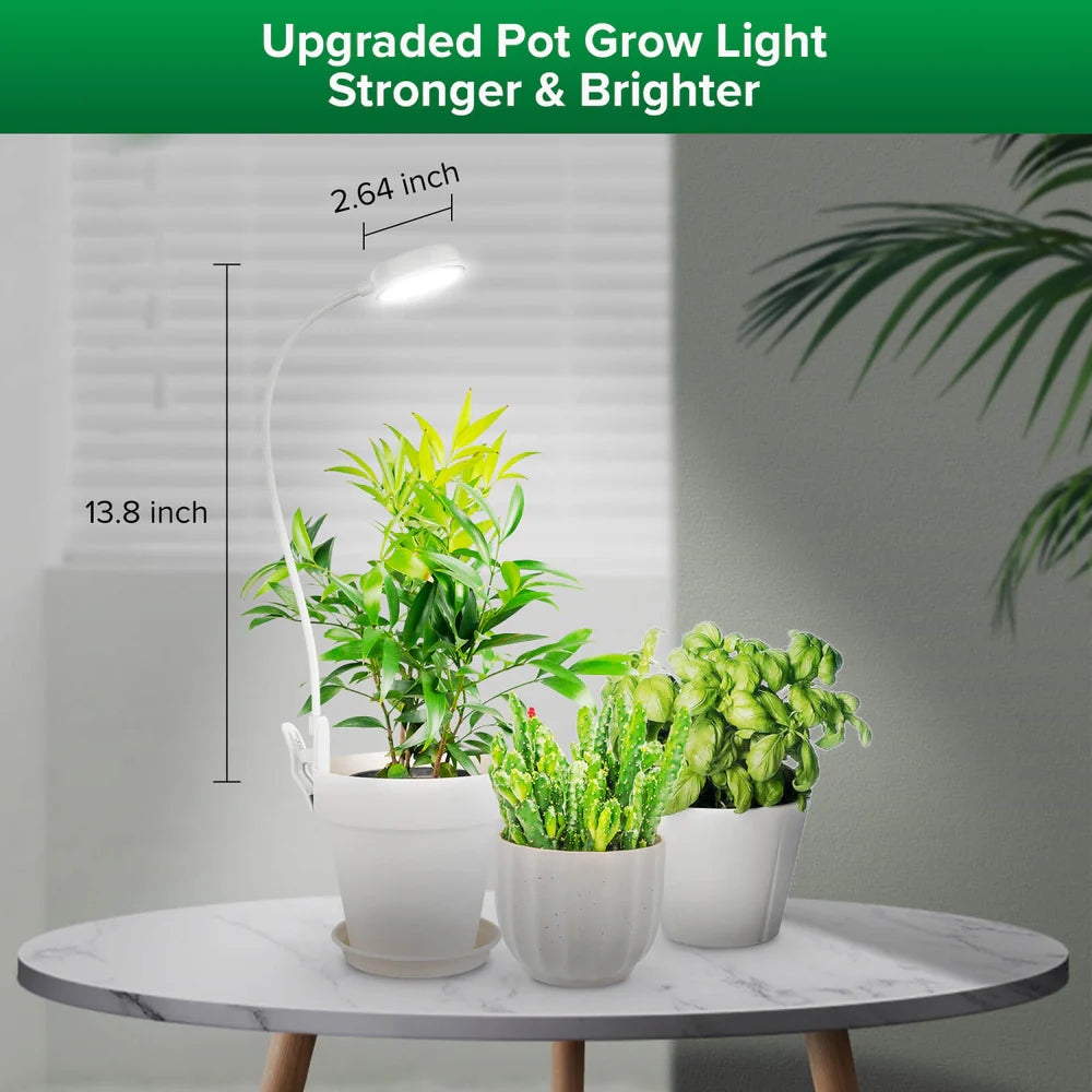 SANSI 10W Pot Clip Dimmable Led Grow Light with timer
